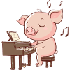 Piggy Pianist Piano