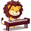 Lionne au piano