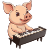 Pig Piano Pianist