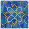 Golden Islamic Geometry on Blue