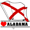 Flag Alabama heart ALABAMA