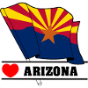 Flag Arizona heart ARIZONA