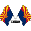 Two flags text ARIZONA
