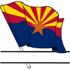 Arizona flag text banner