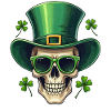 St Patrick's Day Irish Skull