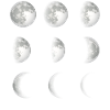 Moon phases space