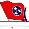 Flag Tennessee text banner