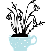 Schneeglöckchen in Tasse