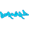 Bernard graffiti text turquoise