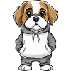 Saint Bernard Dog Funny