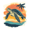Sea Turtle Retro