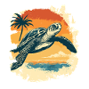 Sea Turtle Retro
