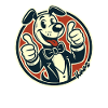Funny Retro Dog Thumbs Up
