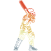 Retro Cricket Batter