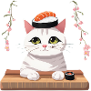 Cat Sushi Japanese Japan