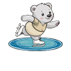 -skating bear on surface