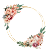Rustic flower wreath, customizable