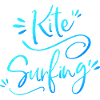 Kitesurfing Kitesurferin blau Geschenk