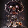  exploratrice Afro Steampunk