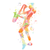 Saxophone Aquarelle
