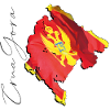 Montenegro flag i Montenegro kort ME