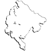 Montenegro map as an outline