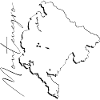 Montenegro map as outline EN