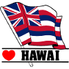 Flag Hawaii heart Hawaii