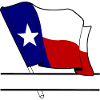 Flag Texas text banner