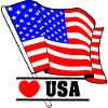 Flag USA heart USA