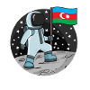 Astronaut Flag Azerbaijan