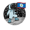 Astronaut Flag Belize