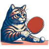 Table tennis cat