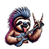 Sloth Rock and Roll Guitarist