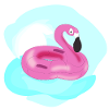 Pink pelican pool inflatable