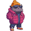 Nilpferd Cool Comic