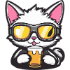 Chat Après-Ski Bière Bande Dessinée