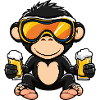 Monkey Après Ski Beer Comic