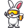 Rabbit Après Ski Beer Comic