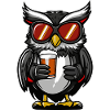 Eule Apres Ski Bier Comic