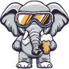 Elefant Apres Ski Bier Comic