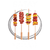 Satay Bonheur Sur Un Bâton