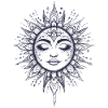 Boho Sun Bohemian Sun Face Spirituality