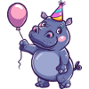 Hippopotame Anniversaire Bébé