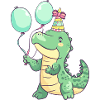 Bébé d’anniversaire d’alligator