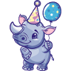 Rhinocéros Anniversaire Bébé