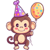 Monkey Birthday Baby