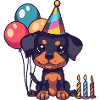 Doberman Dog Birthday Baby
