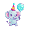 Éléphant Anniversaire Bébé