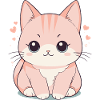 Cute Cartoon Kitten Illustration